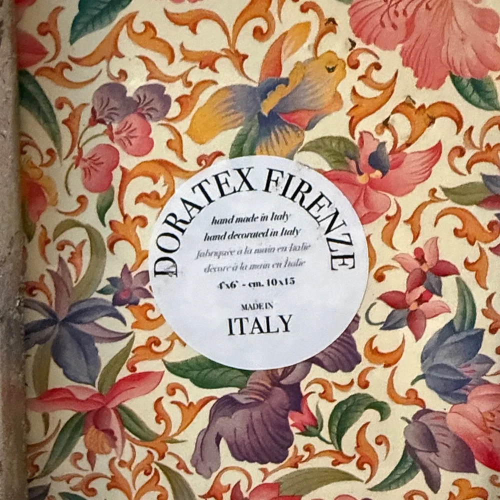 NWT Doratex Firenze Handmade in Italy 4”x6” metallic leaf vintage look frame